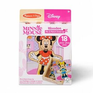 Melissa & Doug Disney Minnie Mouse Wooden Mix & Match Dress-Up Puzzle